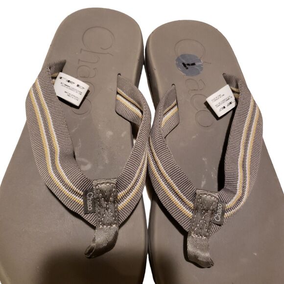 Chaco Men's Chillos Flip Flop Sadie Grey Arch Support Comfort Sandals Size 7 - Picture 5 of 6